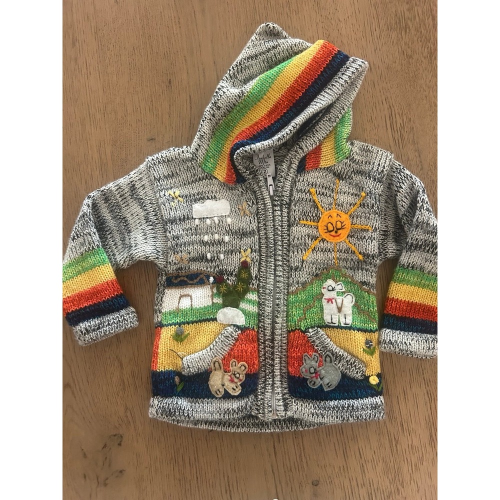 Isabella Mia Peruvian Hand-knitted Sweater Cardigan - 2T